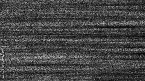 TV static noise animation signal interference texture. Analog screen glitch pattern broadcast disruption. Video noise background distortion motion loop. TV error or no signal, broken channel.