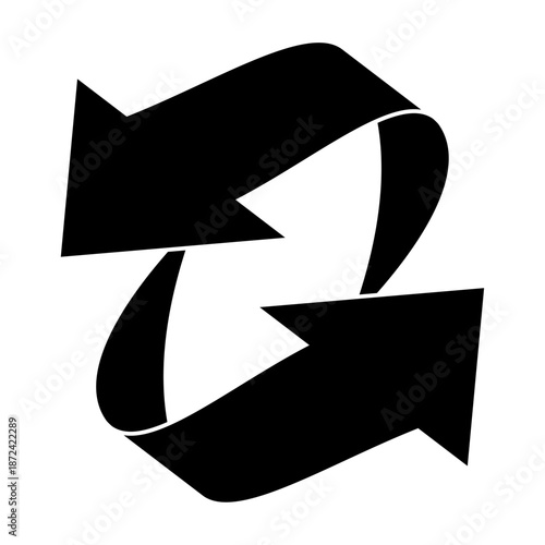 交差する二つの矢印