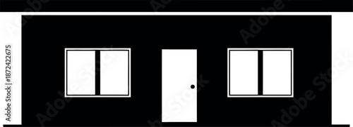 Minimalist black and white window design