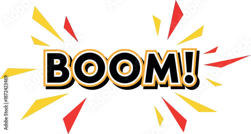 Dynamic explosion with vibrant energy and power