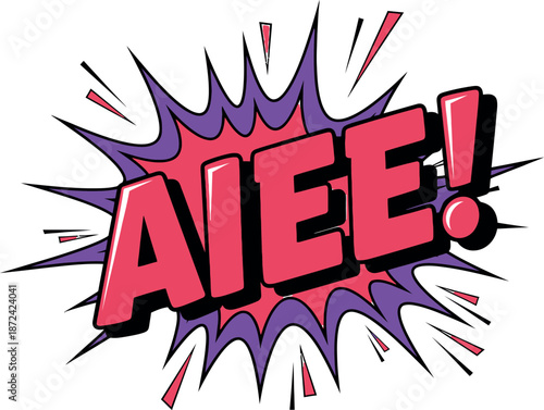 Exclamation of surprise and shock in bold red letters