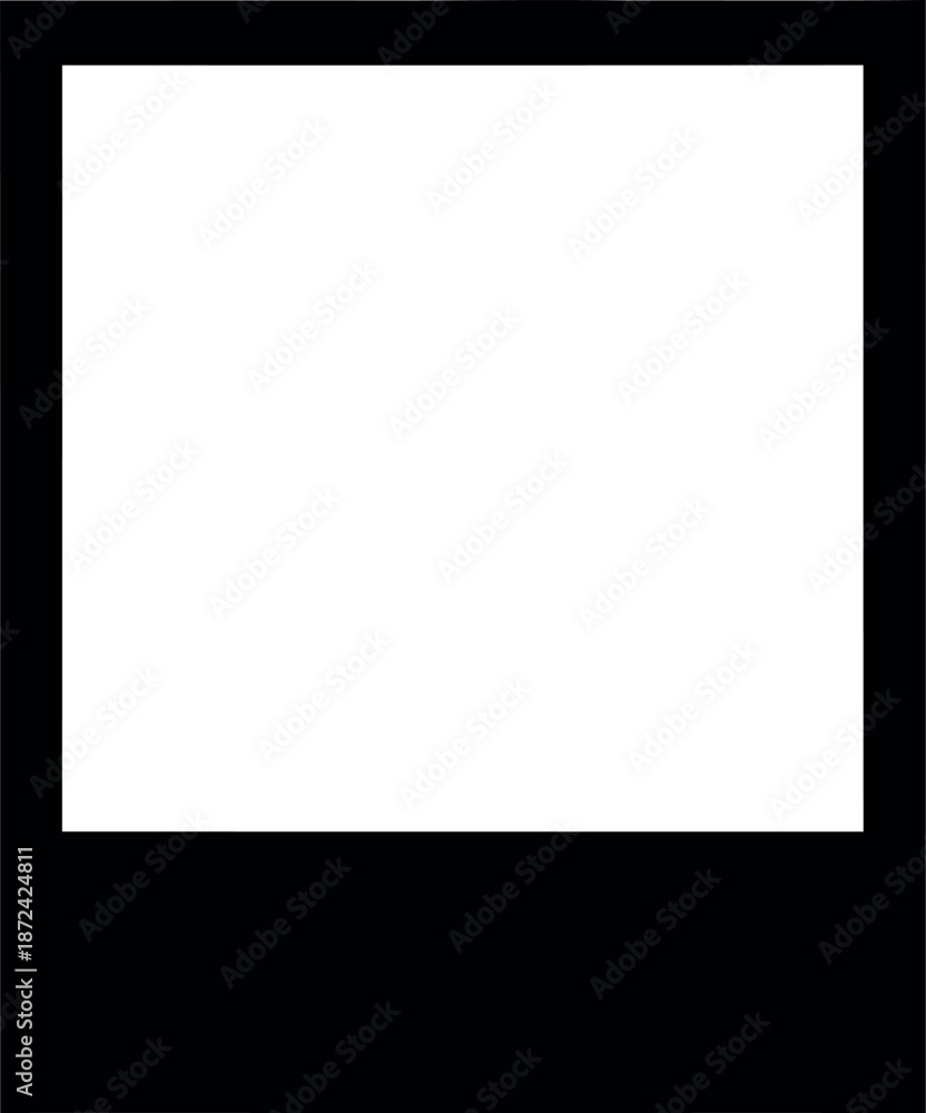 Obraz premium Minimalist black and white square frame