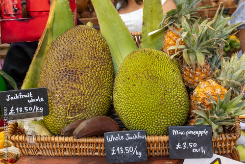 Exotic and Tropical fruits being sold at the famous Borough market in London