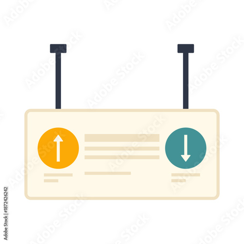 Flat Design Metro and Subway Icons for Public Transportation Systems