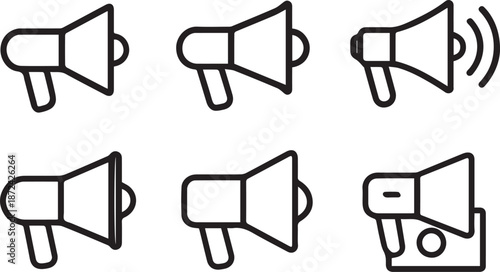 set of vector speaker