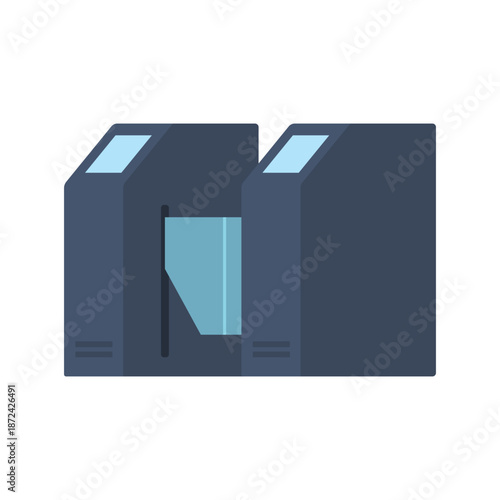 Flat Design Metro and Subway Icons for Public Transportation Systems