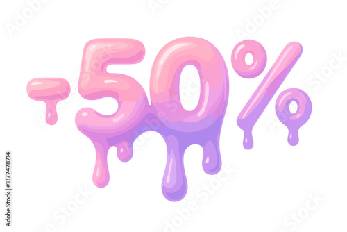 Icon melting surface depth transparency light glossy smooth soft d discount vector