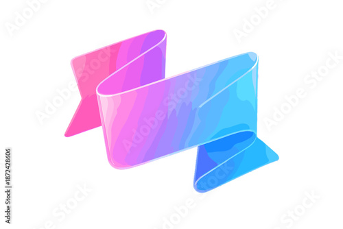 Volumetric purple smooth gradient banner glowing violet coral blue vector deep light