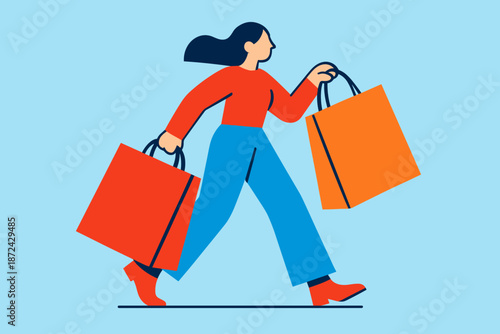 Shopper cool vector key shapes bright limited geometric blue stylized icon s