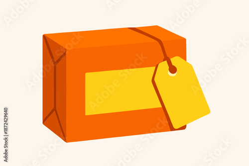 Minimalism package white icon geometric soft design vector lemon clarity yellow contrast