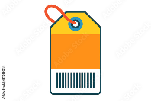 Cool color tag bright compose simple block flat red area vector k