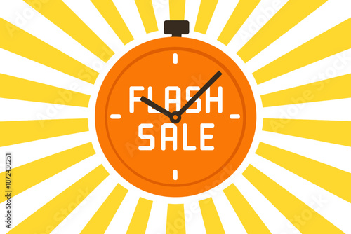 Key geometric clock yellow minimalism icon flat lemon bold soft sale flash