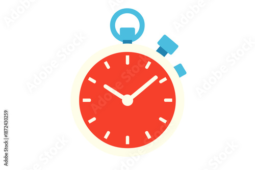 Stopwatch bold white контрастні geometry icon simple key vector design cool red