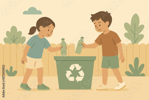 Off colors green cyrillic numbers icon warm bubbles recycling vector children bottles