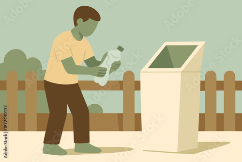 Letters vector illustration it no recycling eco sand friendly icon into full