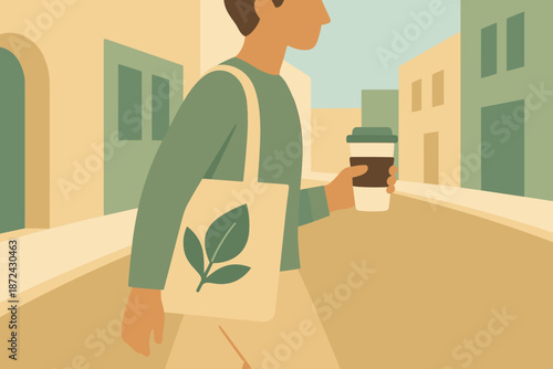 Carrying eco geometric urban negative punctuation full icon cohesive sky captions vector