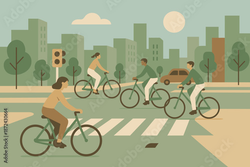 Captions typography icon city eco off friendly flat vector geometric no speech