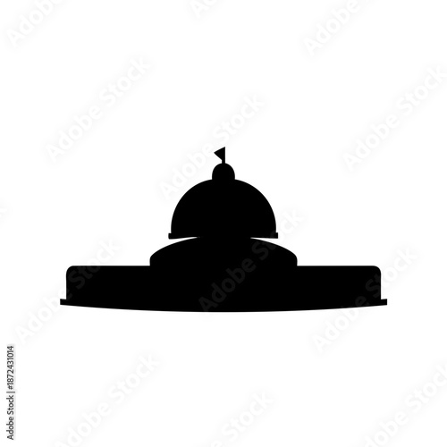Architectural silhouette of a grand domed building symbolizing government and authority