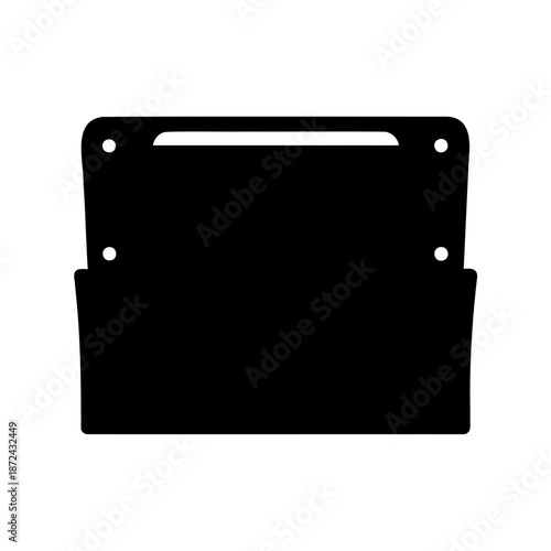 A black custom fit floor mat or cargo liner silhouette for vehicle protection