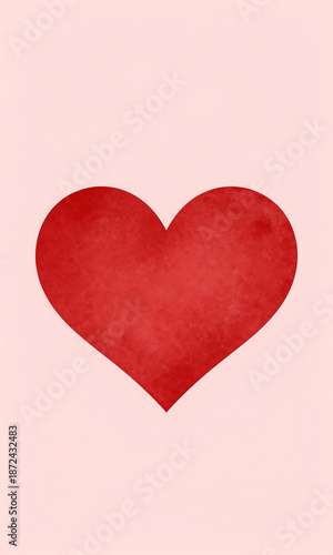 bold crimson red heart pattern dominates minimalist background evoking subtle yet striking valentine day aesthetic
