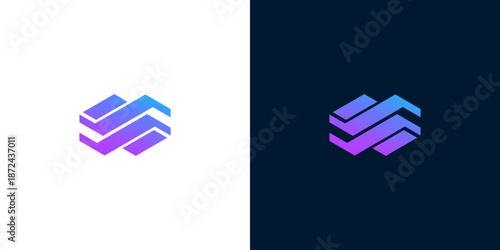 Abstract geometric shapes with gradient color transitions, perfect for branding and digital design elements