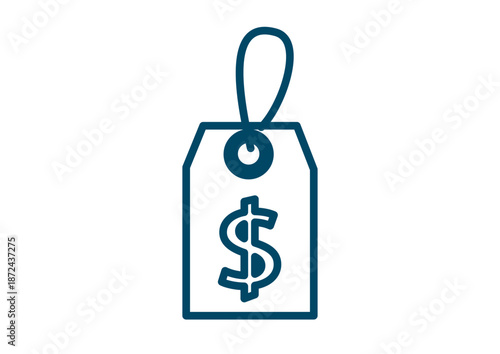 Price Sale Tag with Dollar Symbol Sign