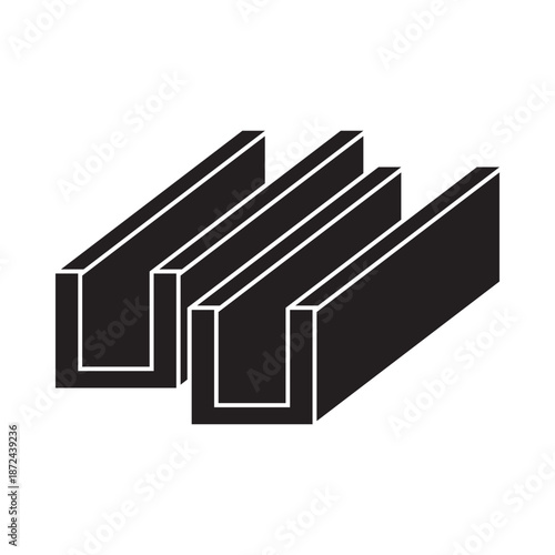 Various Steel and Metalworking Elements and Icons for Industrial Design