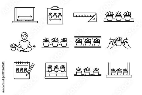 Preview layout window calm start sill icon length order herb vector cue