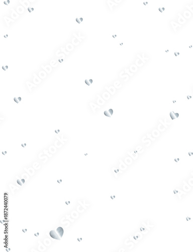 Scattered Silver Hearts