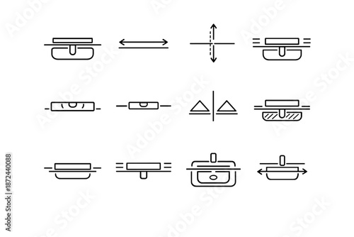 Calm result icon guard marks orientation vector icons symmetry align edge sink