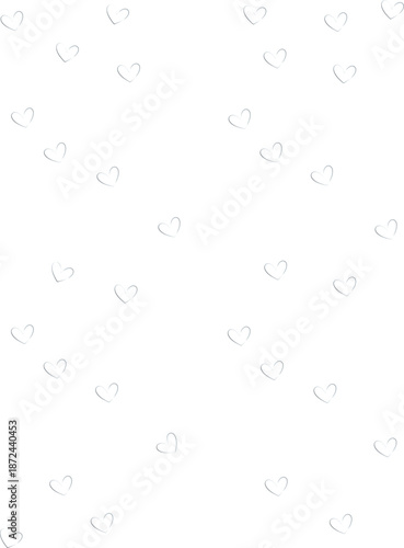 Silver Scattered Hearts 