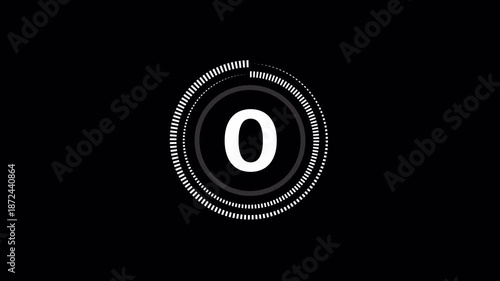 3 seconds countdown timer animation on black background, 3 to 0 timer animation, time limit, deadline.