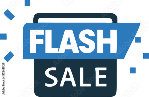 The bold Flash Sale announcement features contrasting text and element accents that grab attention