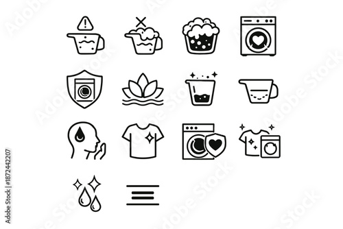 Prevention icon protection deter vector foam longevity mindful wash crossed fabric laundry