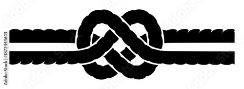 Square Knot Silhouette - Minimalist Vector Illustration