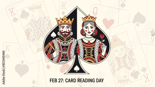King and queen of spades on card reading day