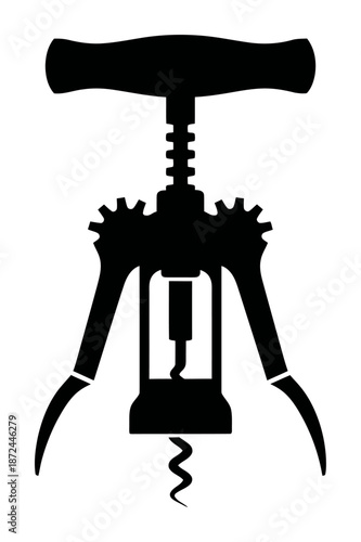 Corkscrew Icon - Minimalist Vector Illustration