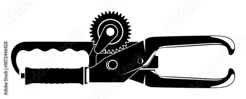 Can Opener Silhouette - Minimalist Vector Illustration