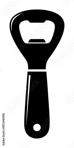 Bottle Opener Silhouette - Minimalist Vector