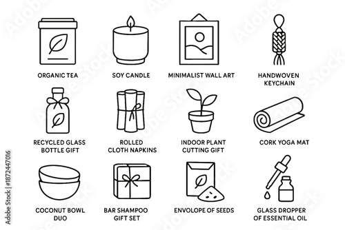 Friendly eco yoga bar icon handwoven gift duo napkins vector shampoo roll