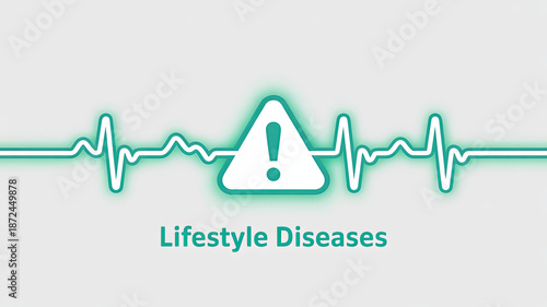 Lifestyle Diseases Alert: An urgent visual message, this image showcases a stark warning within a health-conscious context. Emphasizing the awareness around prevalent wellness issues.