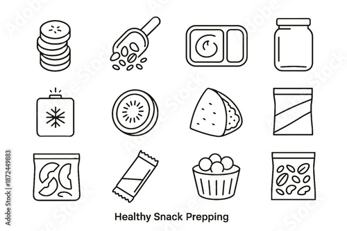 Scoop healthy icon icons glass mix pouch slice snack filled vector wrap