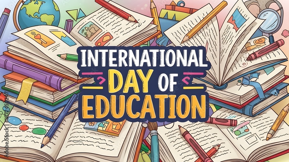 Obraz premium A Celebration of Knowledge: International Day of Education
