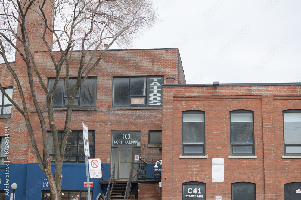 Naklejka premium exterior of 163 Sterling Rd location of C41 Film Labs, Toronto