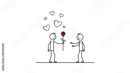 A silhouette illustration of a man and woman couple holding a heart symbol to represent a romance concept for two people