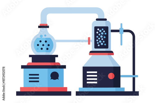 Chemistry laboratory distillation apparatus for scientific research
