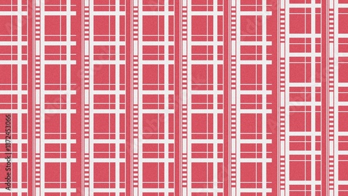 Red Grid Background with Filmstrip Ladder Motif — Highcontrast Geometric Vertical Columns, Minimal Modern Pattern for Valentine Cards, Banners, Invitations, Social Media, Marketing, Decor