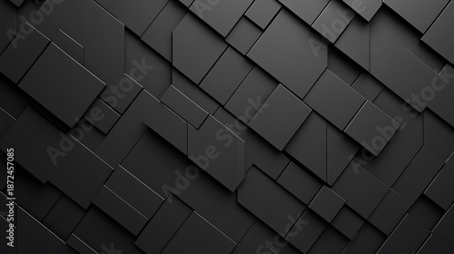 Dark abstract geometric texture background with layered square pattern