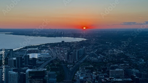 Photography aerial view of toronto