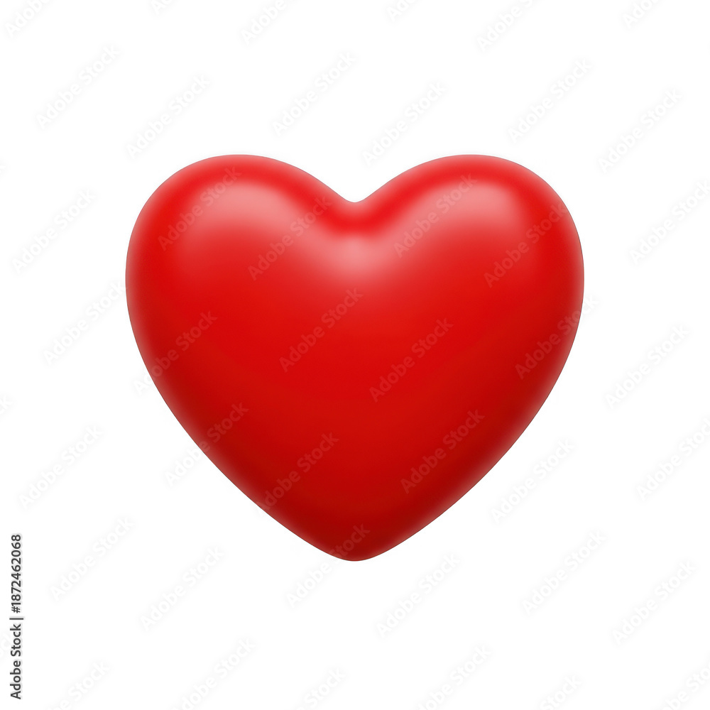 Fototapeta premium A single red heart